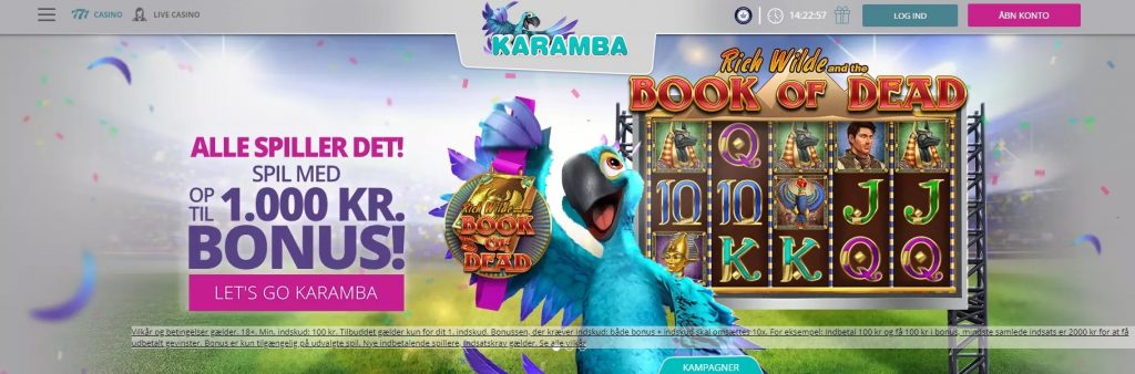 Karamba Casino Main Page 1024X338