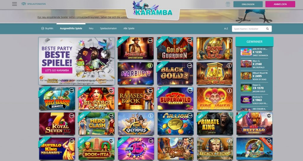 Karamba Casino Spiele 1024X545