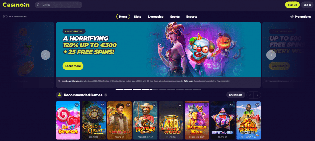 Casinoin casino lobby 1024x459 Casinoin Casino Lobby 1024X459