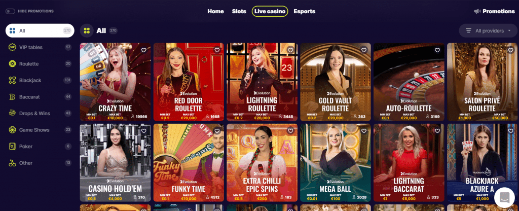 Casinoin live casino 1024x416 Casinoin Live Casino 1024X416
