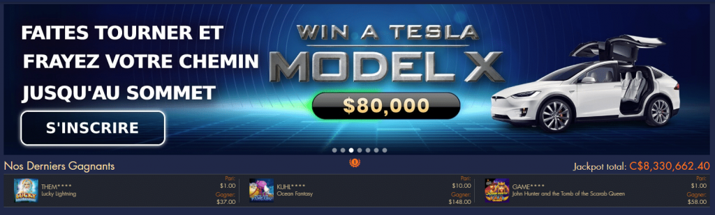 Bondibet Casino Win A Tesla 1024X309