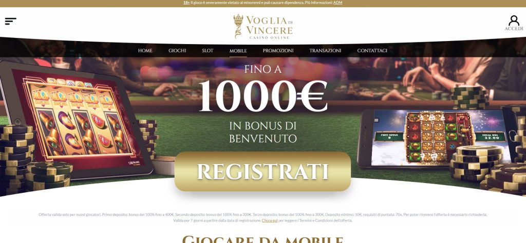 Gioca A Casino Mobile Voglia Di Vincere 1024X474