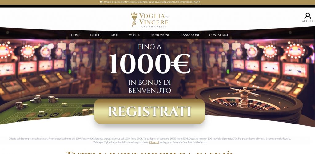Nuovi Giochi Da Casino Voglia Di Vincere 1024X500