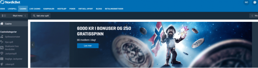 Nordicbet Casino bonus
