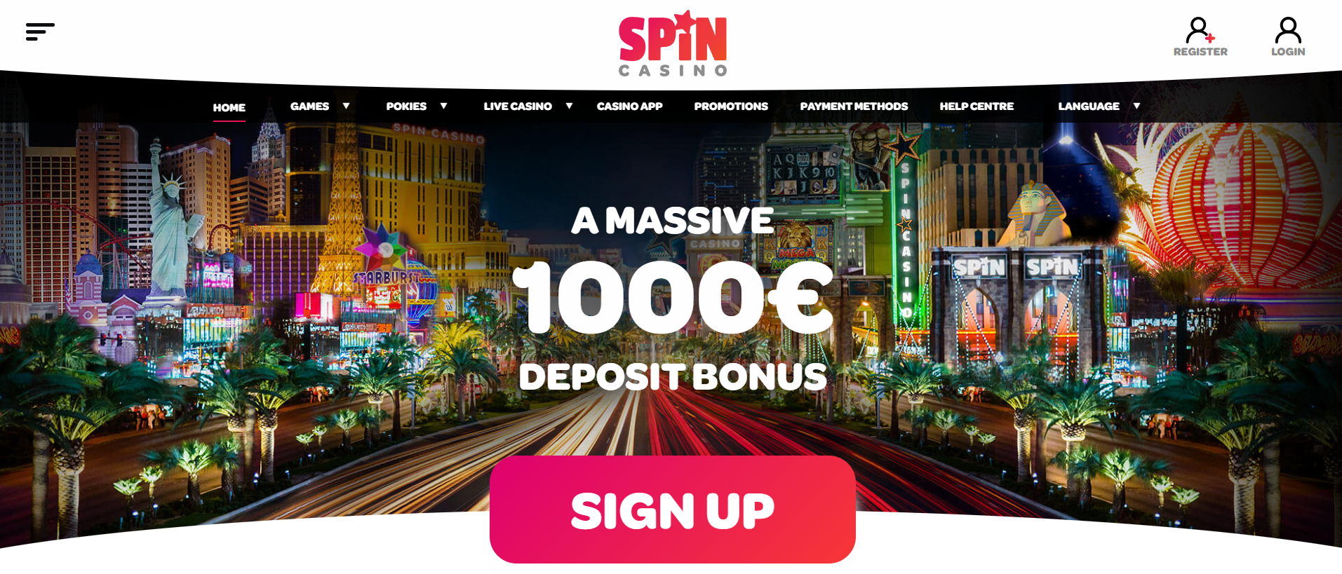 Spin casino lobby img