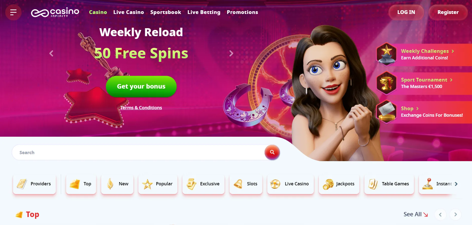 Λόμπι του Infinity Casino