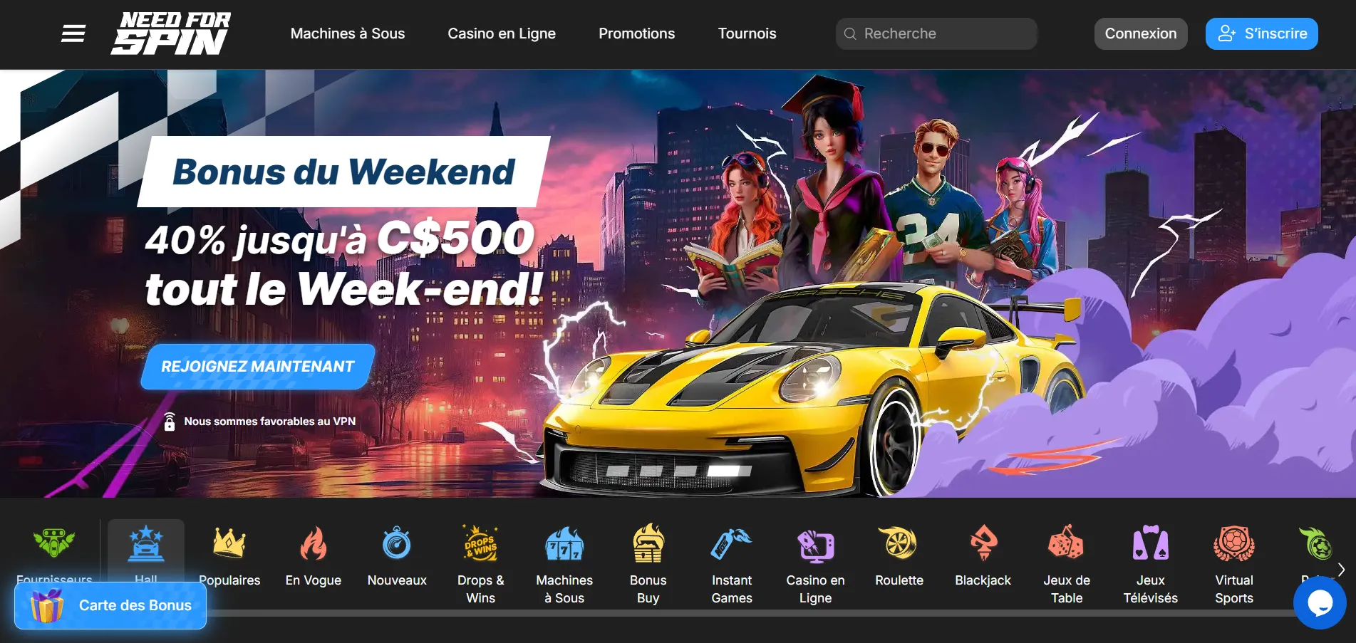 Need-for-spin-casino-lobby Need for Spin Casino Lobby