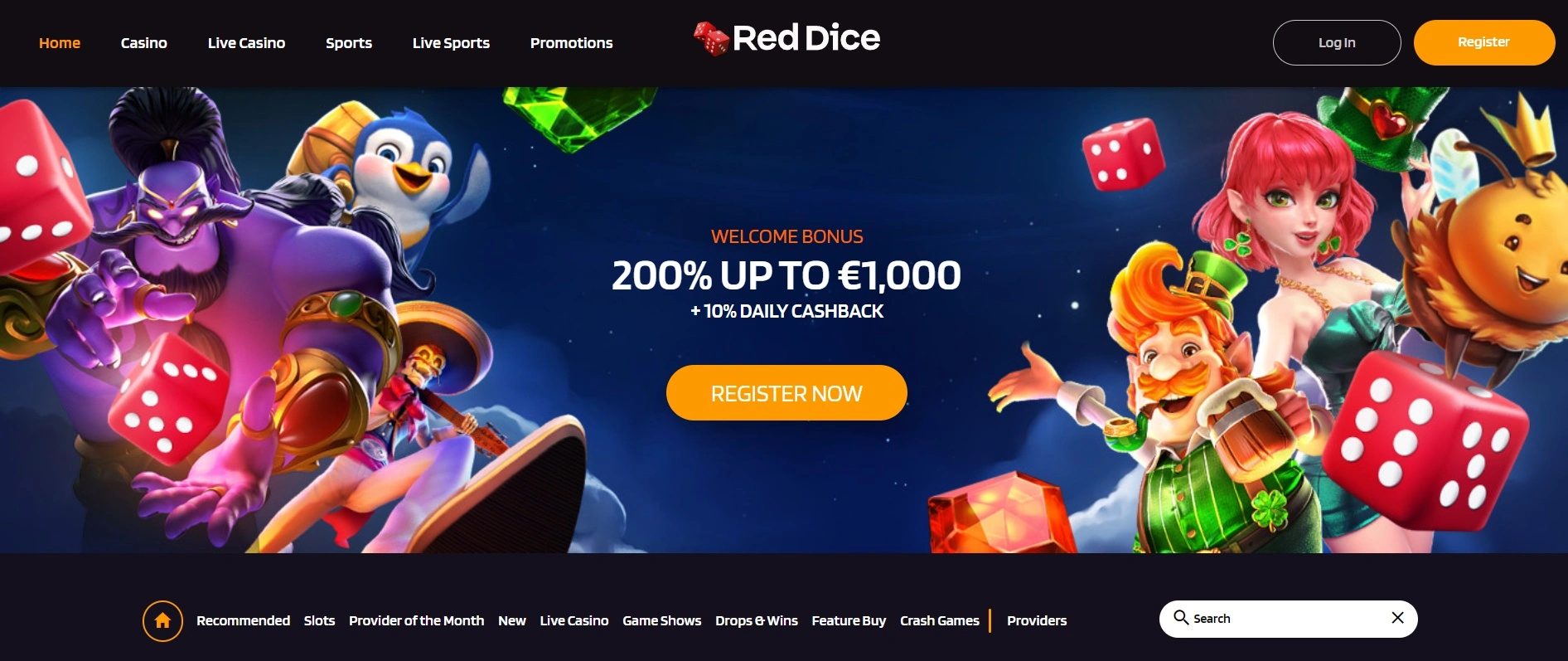 Legaal online casino Red Dice