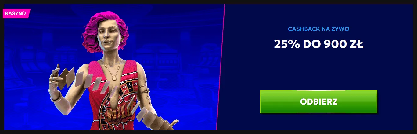 Cashback na żywo w kasynie RTBet