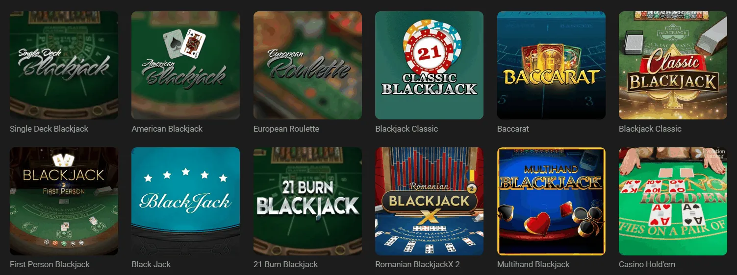 Gry stołowe w GGbet Casino