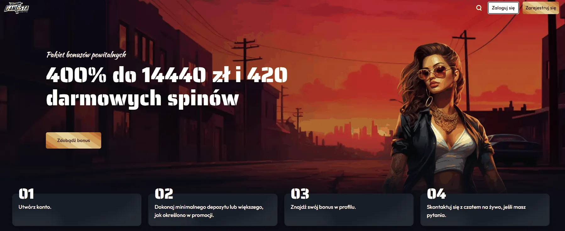 Pakiet-bonusow-powitalnych-w-gangsta-casino Pakiet bonusów powitalnych w Gangsta Casino