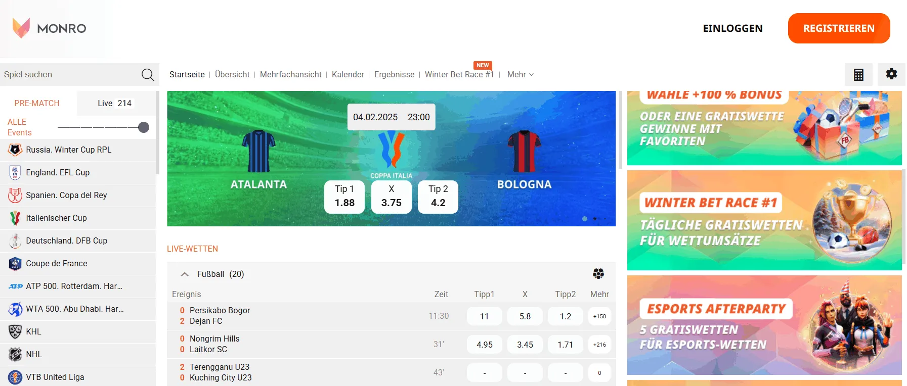 Sportwetten-im-monro-casino Sportwetten im Monro Casino