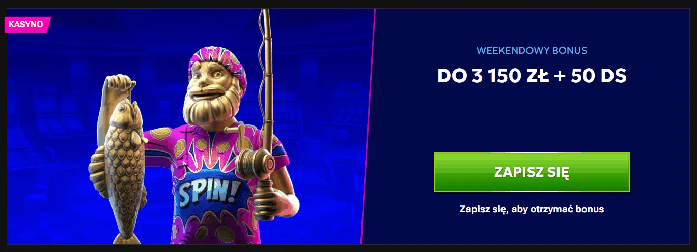 Weekendowy bonus reload w kasynie RTBet