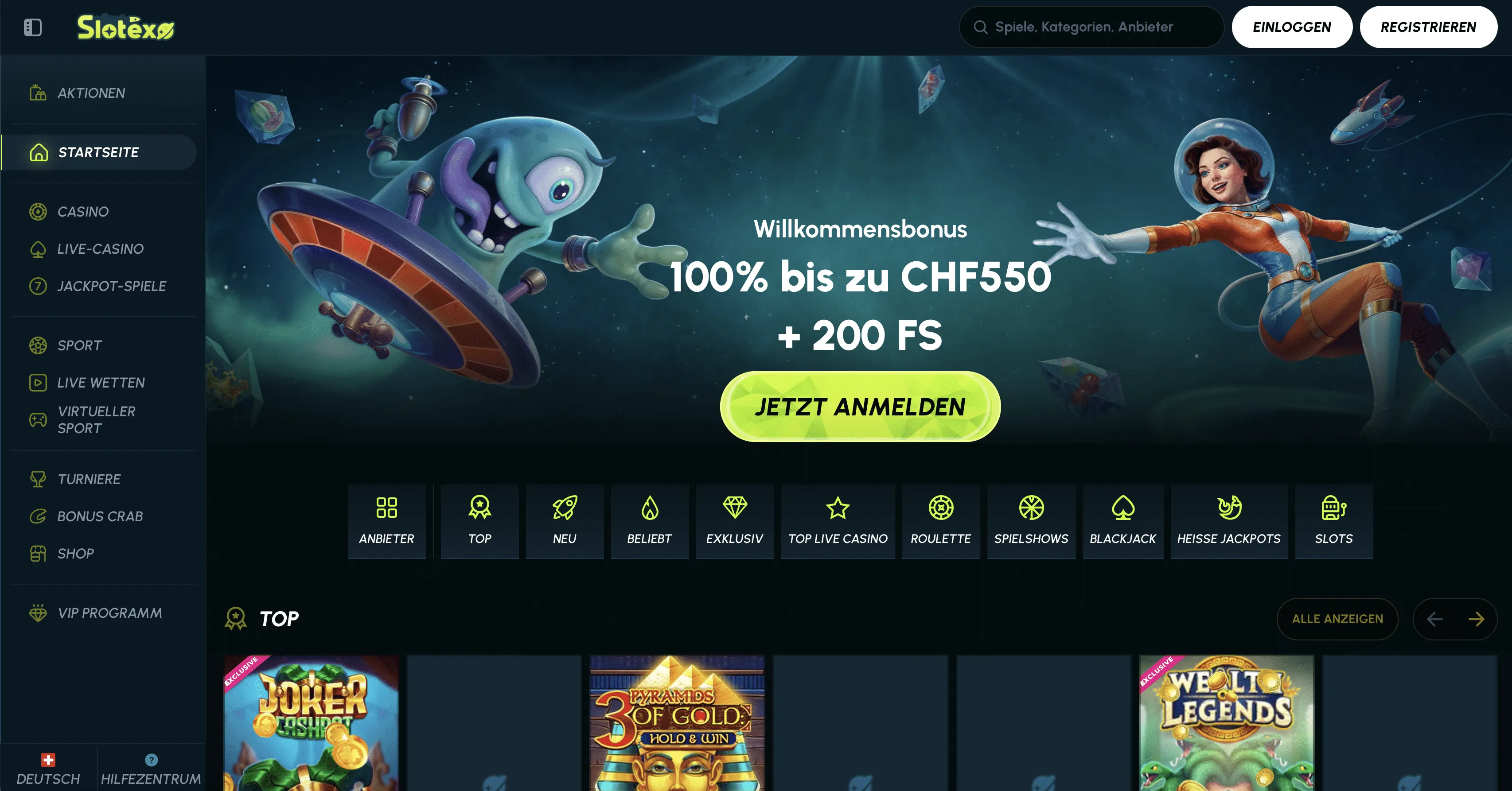 Slotexo Casino im Ausland spielen