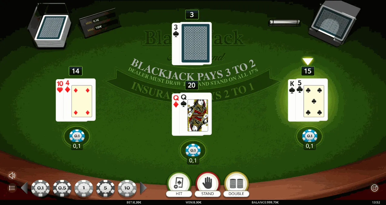 iSoftBet Blackjack Multihand