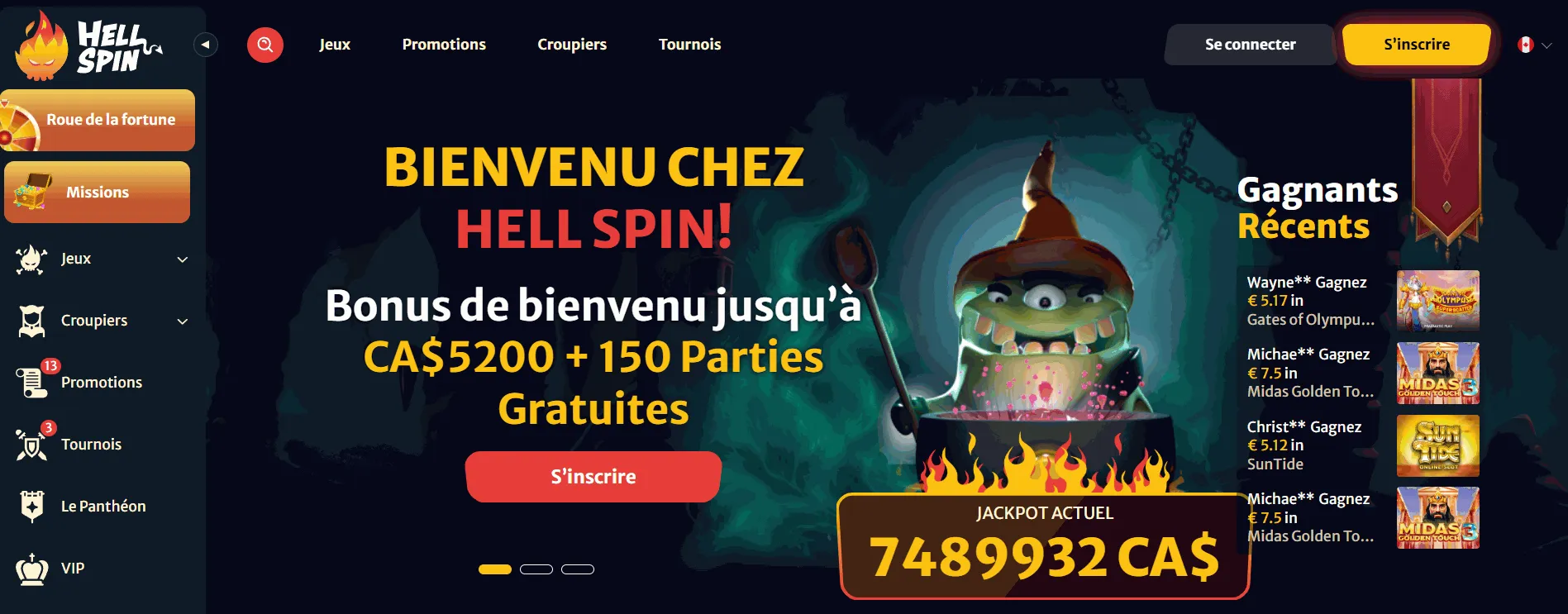 Hell Spin Casino avec le meilleur bonus de bienvenue