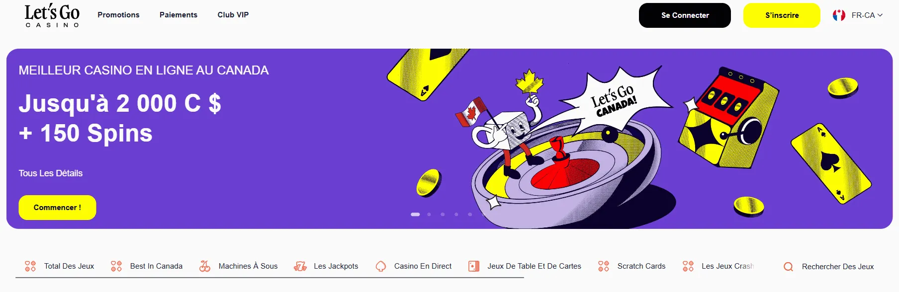 Let's Go Casino avec les meilleurs bonus