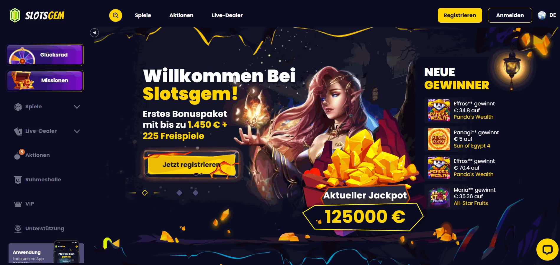 SlotsGem Online Casino mobile App