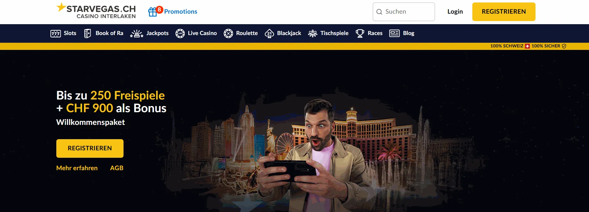 Starvegas Casino Hauptseite