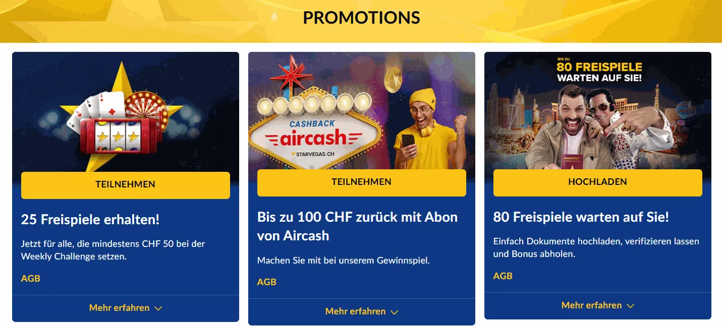Starvegas Casino Boni