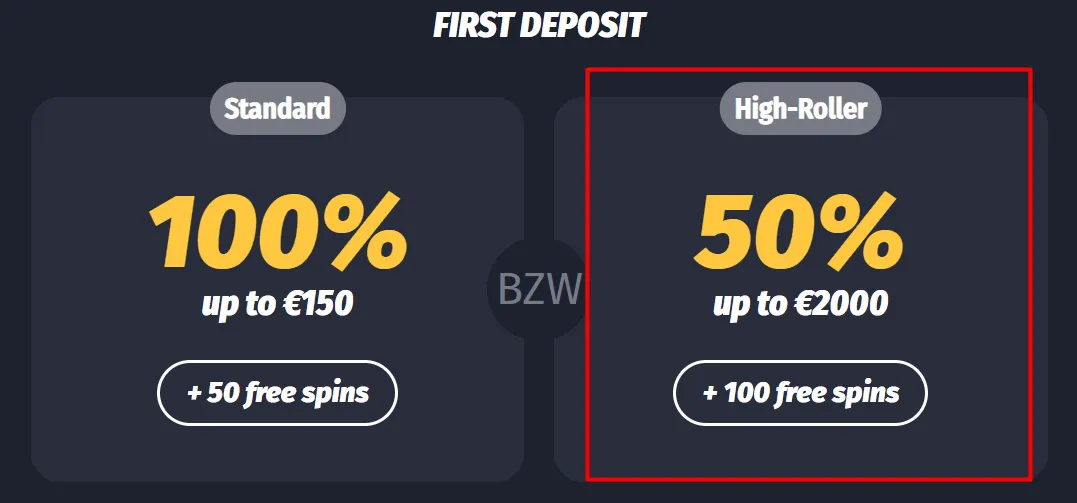 Winshark Casino Highroller Bonus