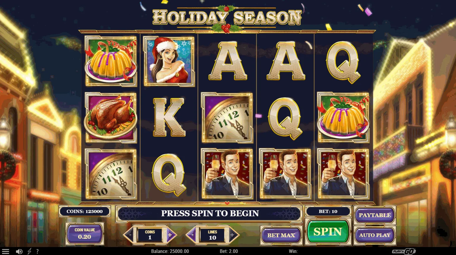 Play'n Go Fire Holiday Season Slot