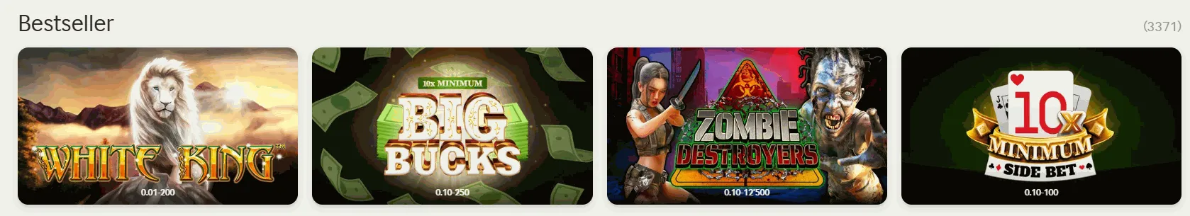 Spiele bei Mycasino