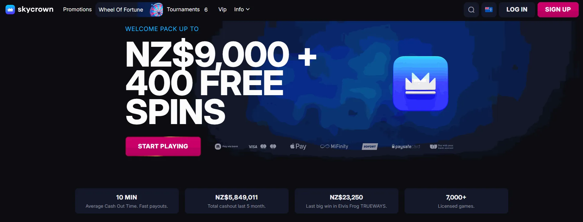 Skycrown Online Casino for NZ Players