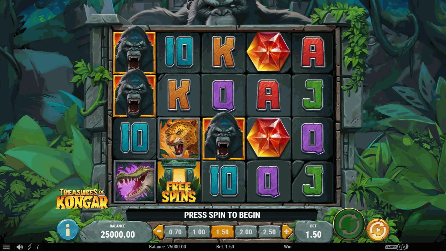 Play'n Go Treasures of Kongar Slot