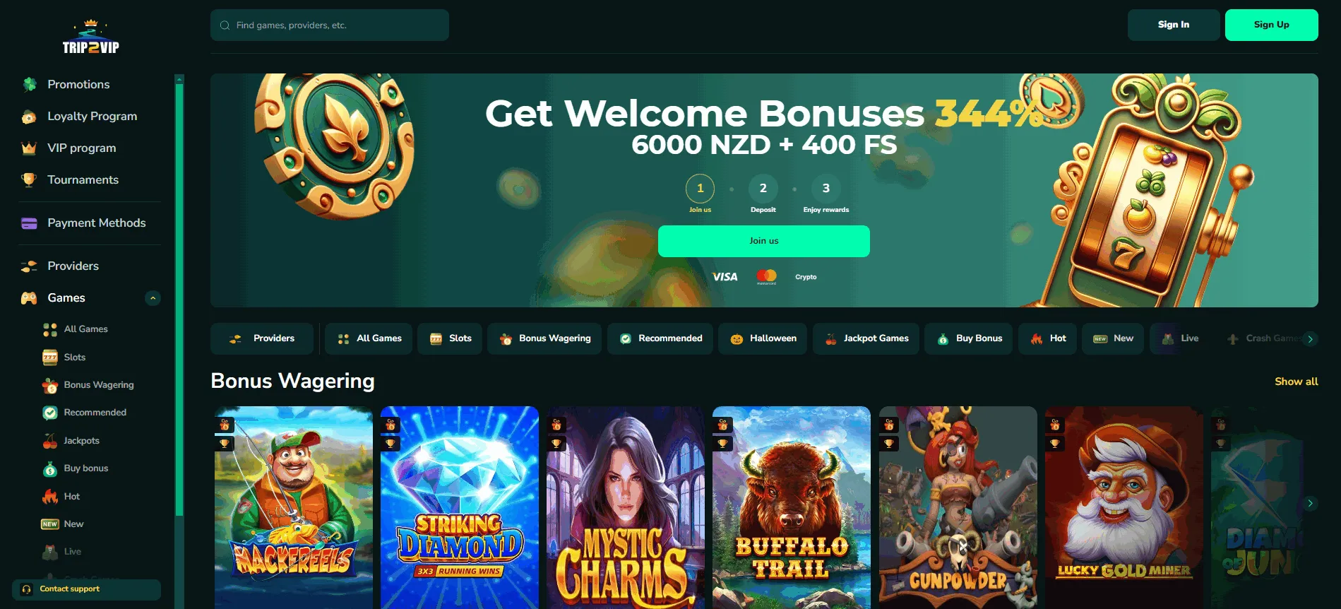 Trip2VIP Online Casino NZ