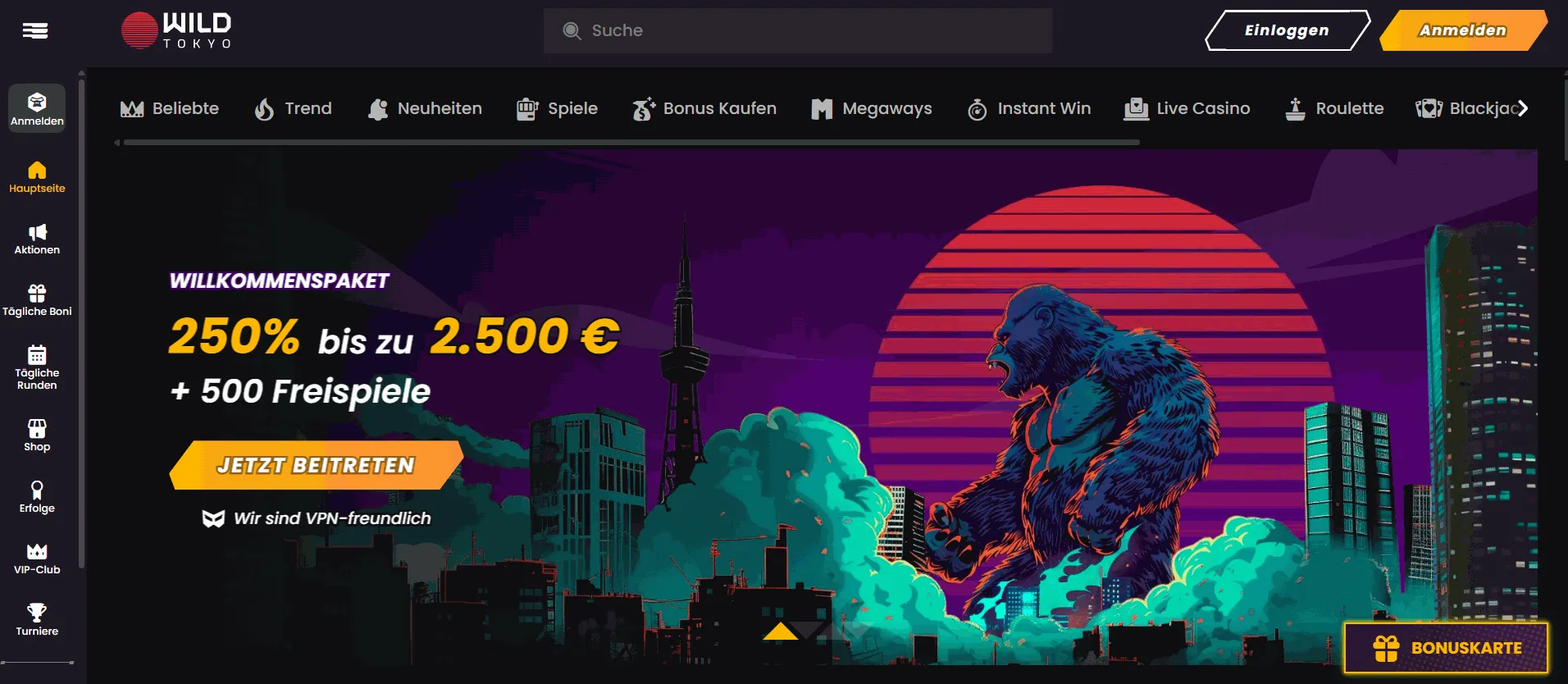 Wild Tokyo Casino mit Drei Einzahlungen