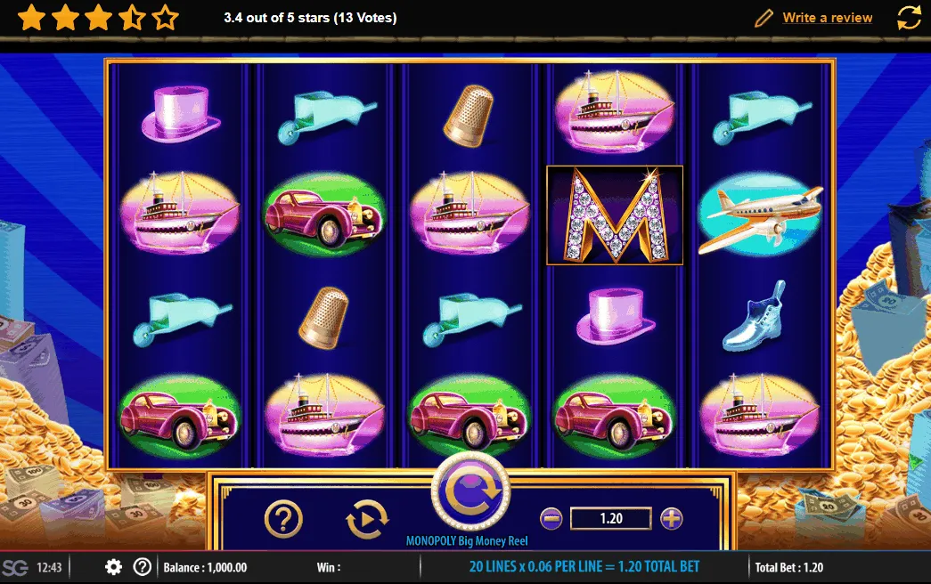 Monopoly Big Money Reel Online Spielautomat Monopoly Big Money Reel Spielautomat