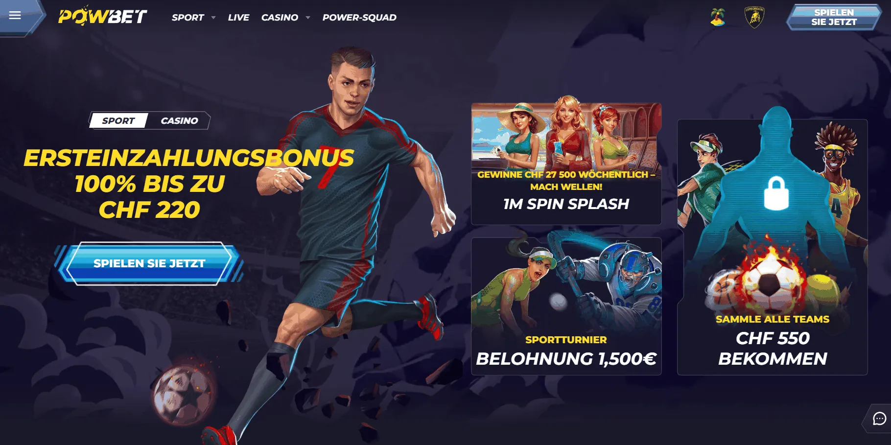 PowBet Sportwetten Schweiz Anbieter