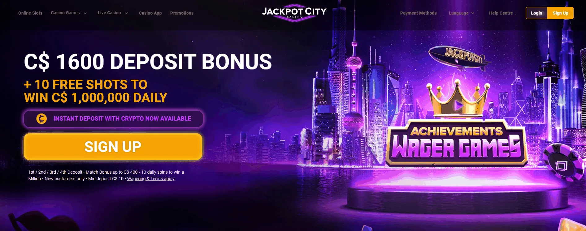 JackpotCity Interac Online Casino