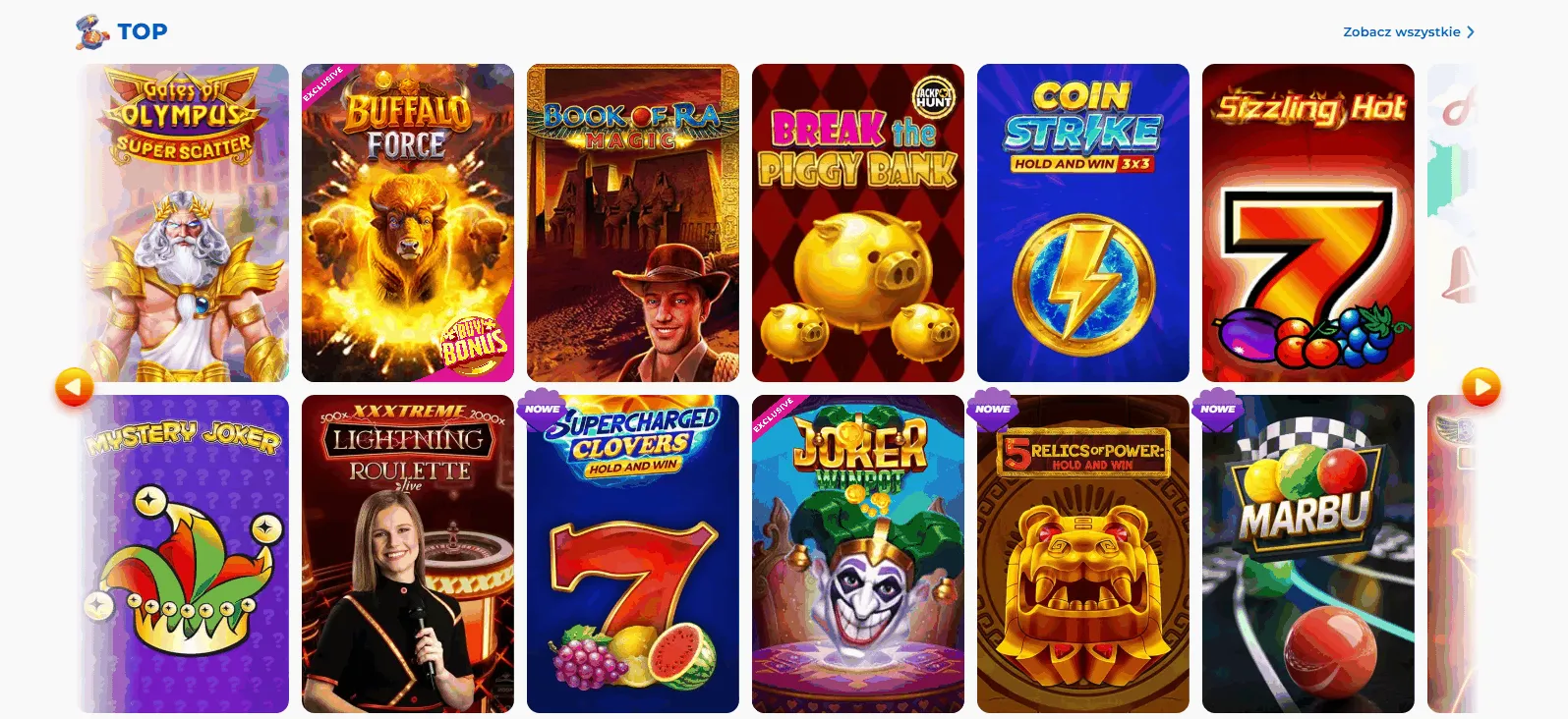 Gry hazardowe w kasynie Posido