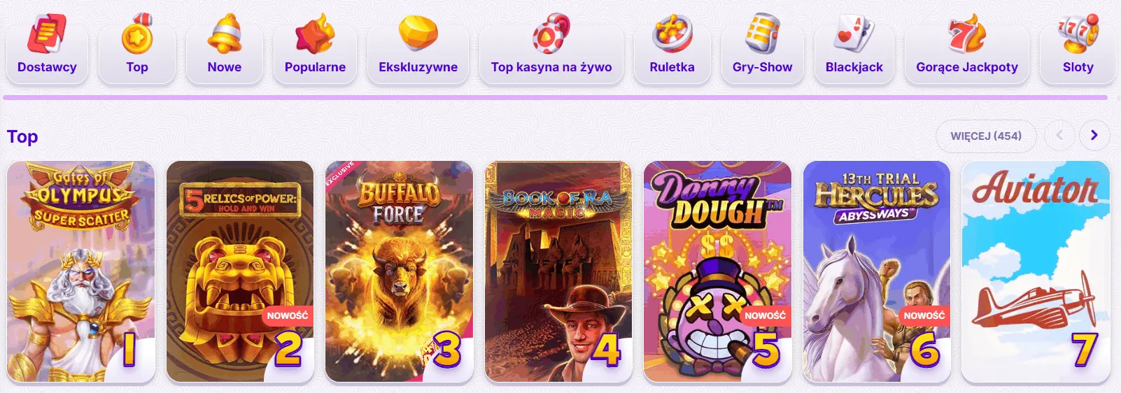 RoboCat kasyno oferta gier Gry w RoboCat kasyno