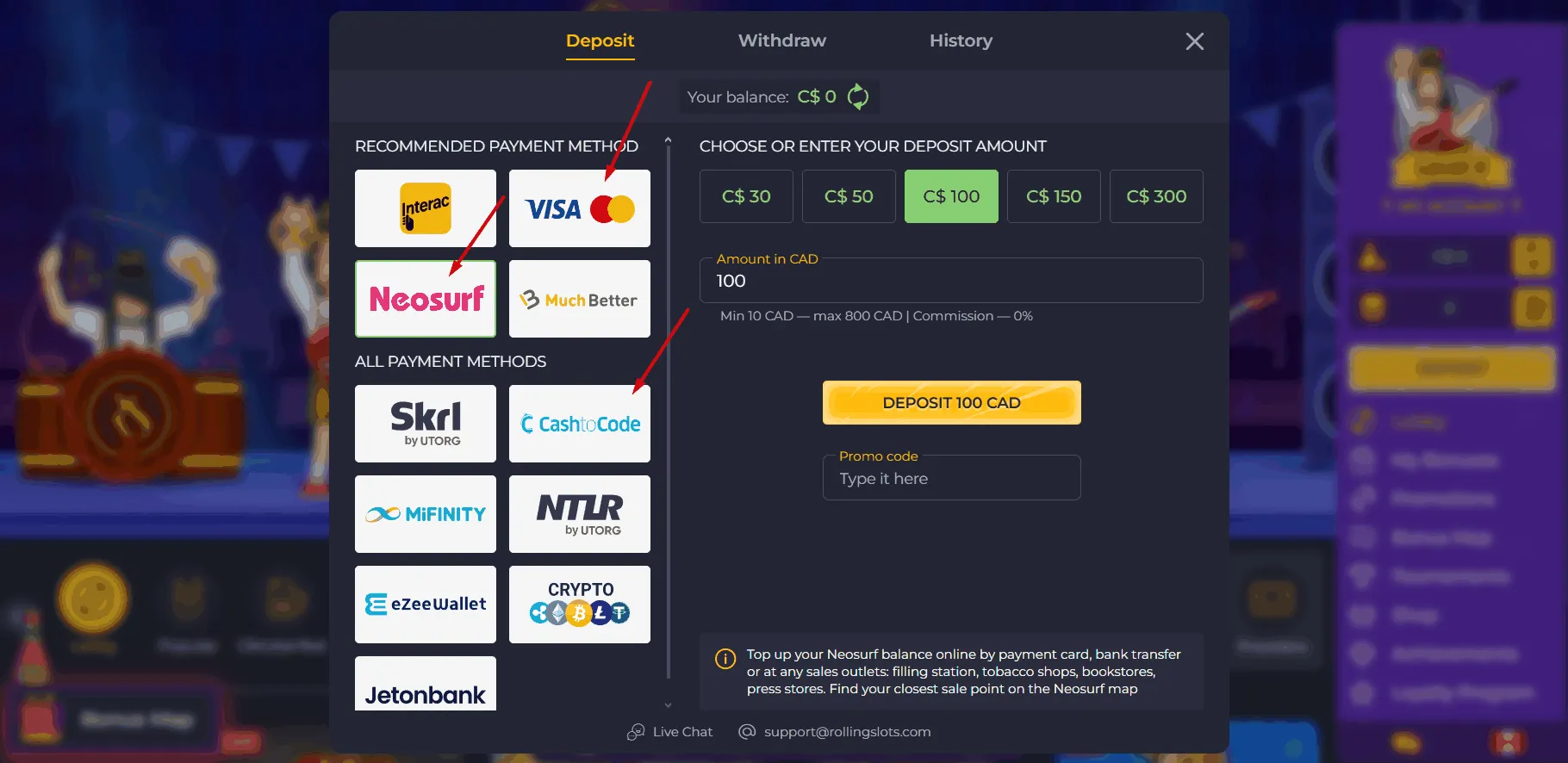 Prepaid Card Rolling Slots Casino