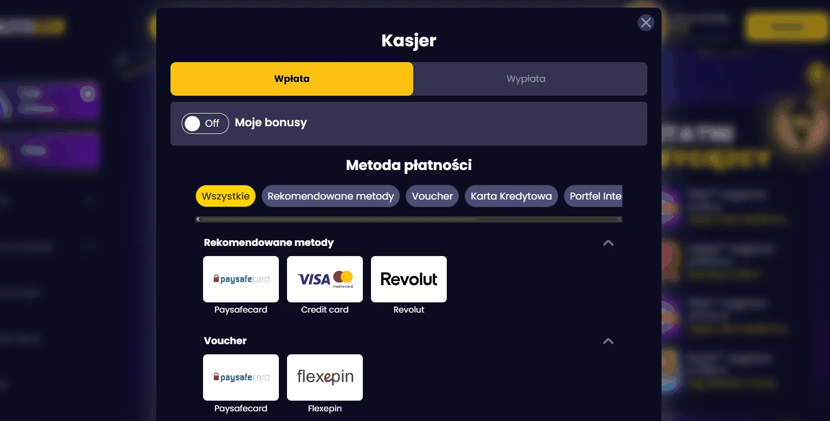 Slotsgem kasyno metody wpłat Wpłata w Slotsgem kasyno