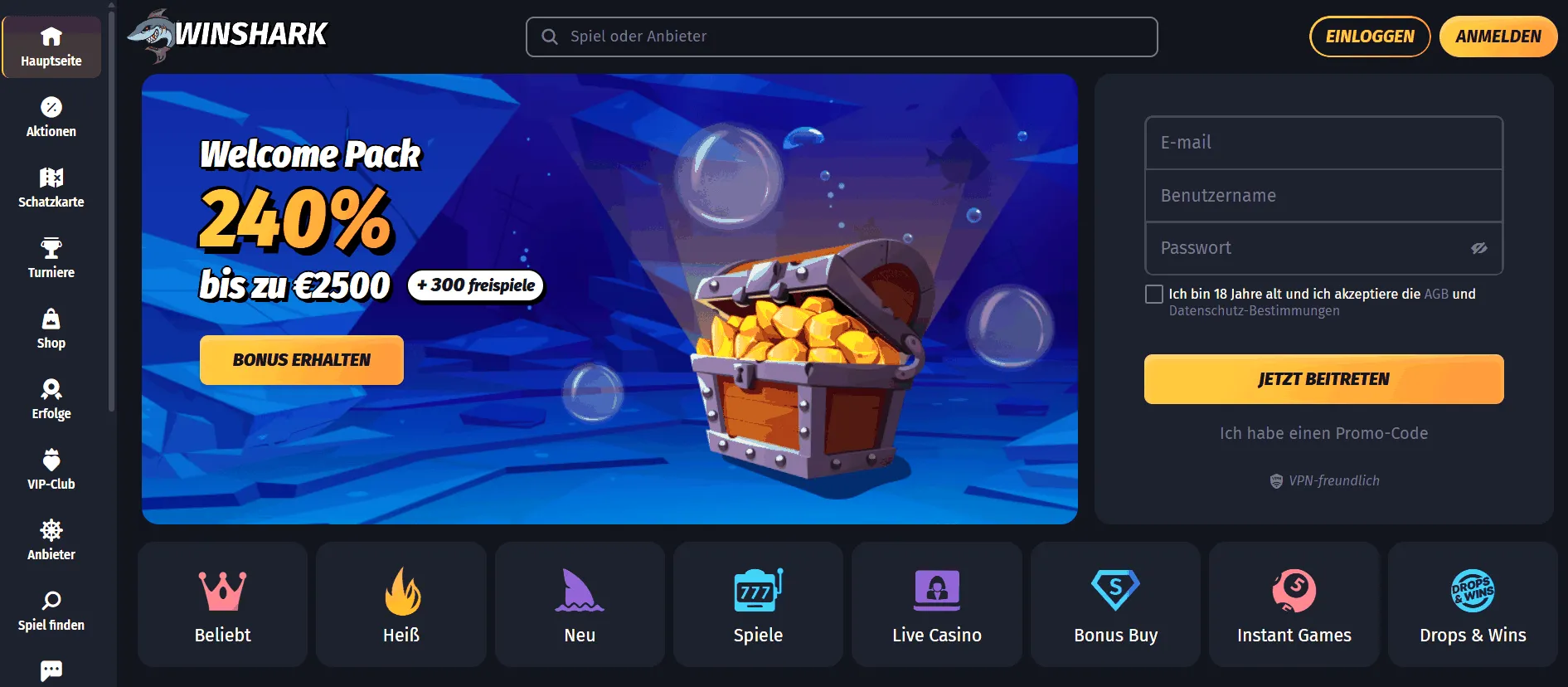 Winshark Litecoin Casino