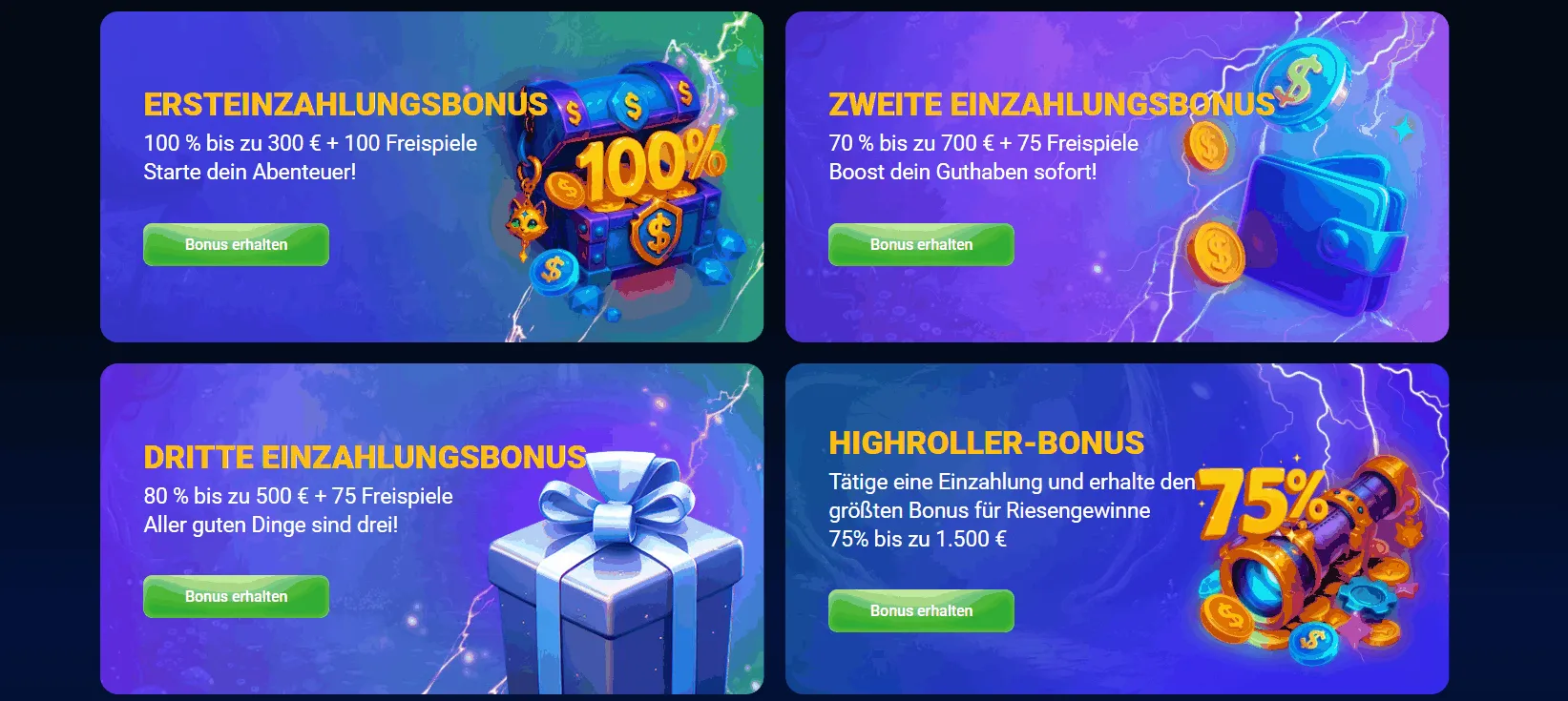 AzurSlot Casino Bonuspaket für neue Spieler Willkommenspaket von AzurSlot Casino