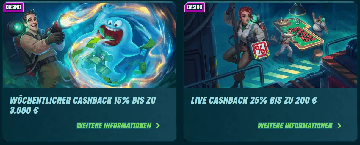 Cashback von Caspero Casino