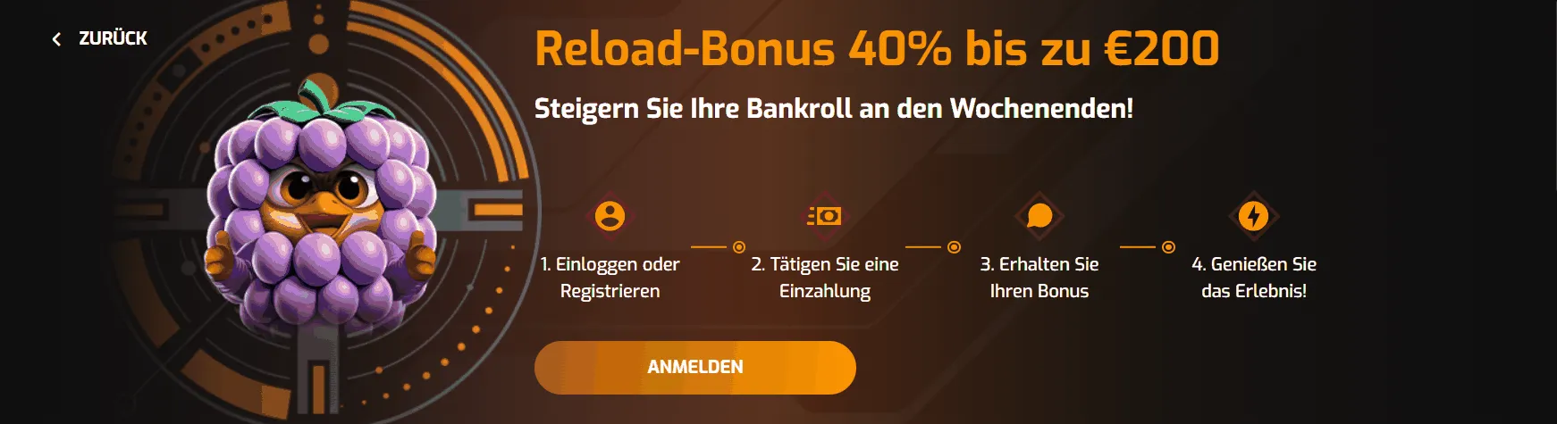 Hugo Online Casino Reload Bonus Reload Bonus von Hugo Casino