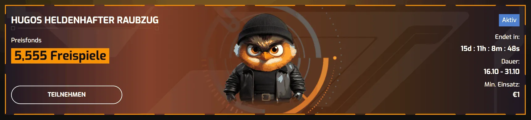 Casino Turniere bei Hugo Turniere von Hugo Casino