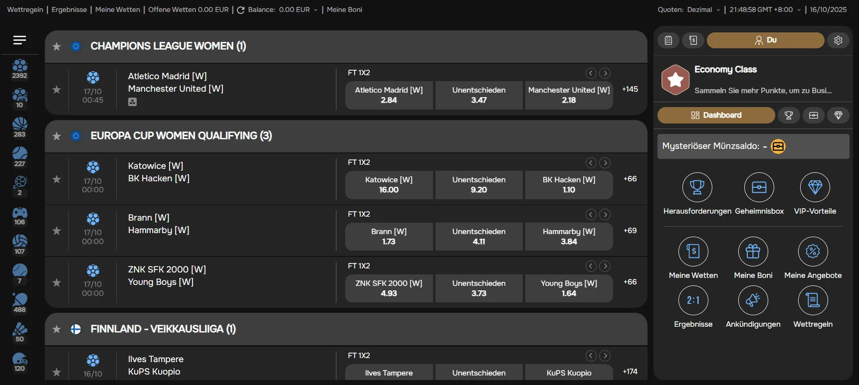 Sportwetten bei MrPunter Casino