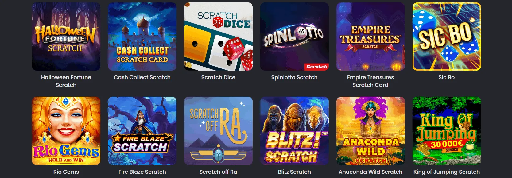 Spinline Casino Rubbellose Rubbelkarten von Spinline Casino