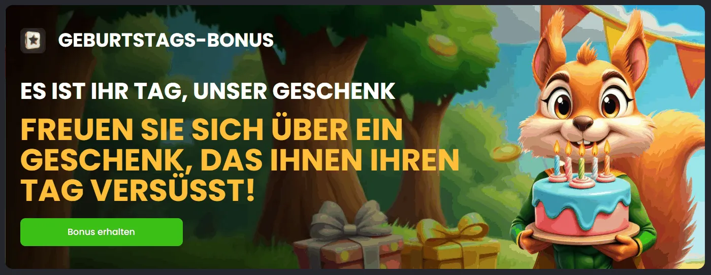 Spinline Casino Geburtstagsangebot Geburtstagsbonus von Spinline Casino