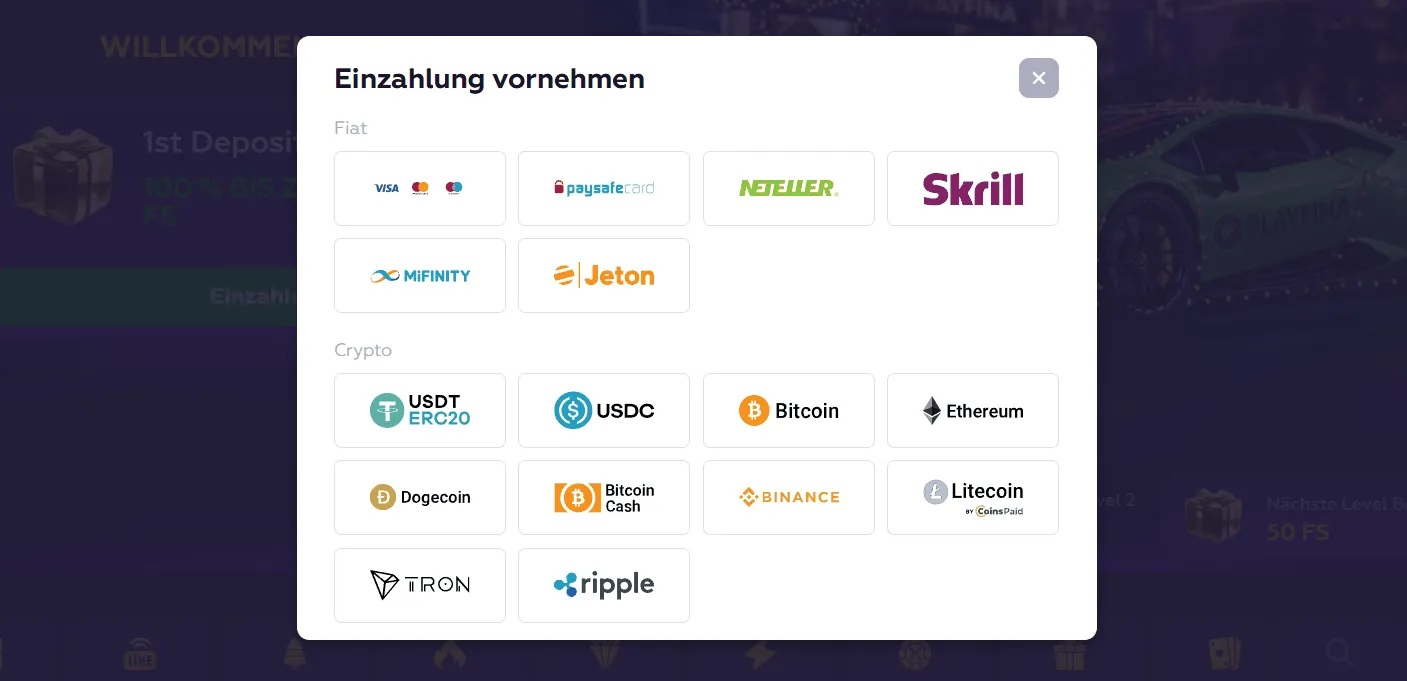 Playfina Casino Handyrechnung bezahlen