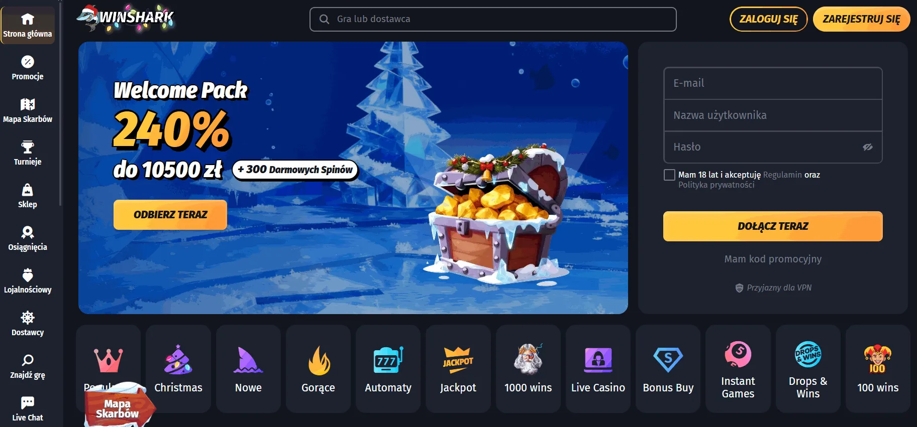 Lobby Kasyna Winshark