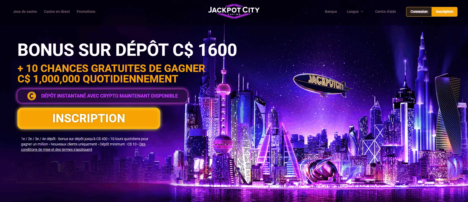 Jackpot City Casino depot 5 $