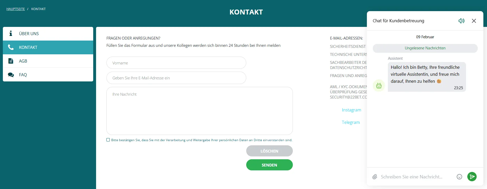 22bet Kundensupport 22bet Kundenservice